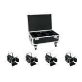 EUROLITE Set 4x LED THA-40PC bk + Case