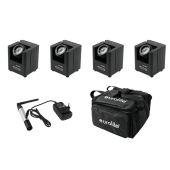 EUROLITE Set 4x AKKU UP-1 + SB-4 Soft-Bag + QuickDMX Wireless transmitter