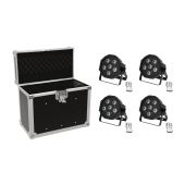 EUROLITE Set 4x LED SLS-603 + Case EC-SL4M size M