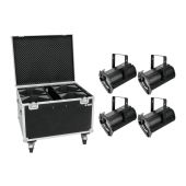 EUROLITE Set 4x LED THA-100F MK2 Theater-Spot + Case