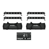 EUROLITE Set 4x LED BAR-6 QCL RGBW + 2x Soft Bag + Controller