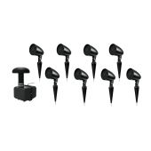 OMNITRONIC Set GSUB-8 In-Ground Subwoofer + 8x PS-2.5GS Projector Speaker, black