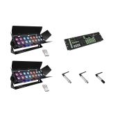 EUROLITE Set 2x Stage Panel 16 + Color Chief + QuickDMX transmitter + 2x receiver