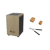 DIMAVERY Set CJ-540 Cajon + Castagnetten + borstels