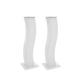 EUROLITE 2x podiumstandaard 150cm gebogen incl. Hoes en tas wit