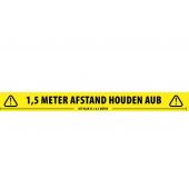 Social distancing tape Width: 50mm Lenght: 66m yellow/black Nederlands