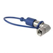 Showtec CO2 90° 3/8 to Q-lock adapter male