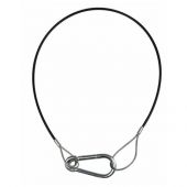 Showgear Safety Kabel Light Duty, 50 cm 2/3 mm 50 cm - met zwarte PVC-coating, niet gecertificeerd 