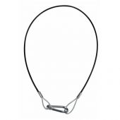 Showgear Safety Cable Heavy Duty,  75 cm 3/4 mm 75 cm - met zwarte PVC-coating, niet gecertificeerd 