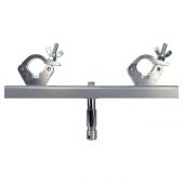 Doughty Standmount Silver voor 50 mm Tube Adjustable 200 - 400 mm, Silver