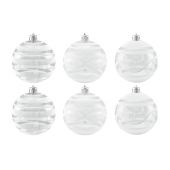 EUROPALMS Deco Kerst Bal 7cm, helder, diverse designs 6x