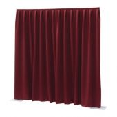 Showtec P&D curtain - Dimout Pleated, 300(w) x 300(h)cm 260 Gram/M2, Red 