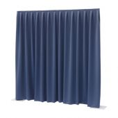Showtec P&D curtain - Dimout Pleated, 300(w) x 300(h)cm 260 Gram/M2, Blue 
