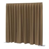 Showtec P&D curtain - Dimout Pleated, 300(w) x 300(h)cm 260 Gram/M2, Brown 