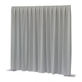 Showtec P&D curtain - Dimout Pleated, 300(w) x 300(h)cm 260 Gram/M2, Light grey
