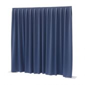 Showtec P&D curtain - Dimout Pleated, 300(w) x 400(h)cm 260 Gram/M2, Blue 