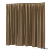 Showtec P&D curtain - Dimout Pleated, 300(w) x 400(h)cm 260 Gram/M2, Brown