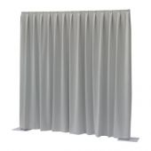 Showtec P&D curtain - Dimout Pleated, 300(w) x 400(h)cm 260 Gram/M2, Ligth grey 