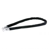 Showgear Velvet Rope Silver Hook Black