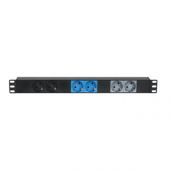 Showgear 19" 1U CEE16A To 6x Sockets 3 Phase Splitter