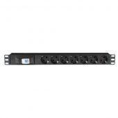 Showgear 19" 1U Socketstrip 7 With breaker