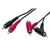 Monacor ACA-120  2 x RCA plug to 2 x special RCA plug/inline jack 