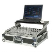Showgear d7576 mixer case voor 19 inch mixer met bovenplaat voor laptop