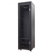 Showgear Pro Metalen Equipment Rack 40HE Hoogte met glasdeur ongemonteerd geleverd