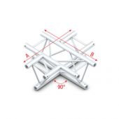 Milos ACM41 - DT22016 90° 4-way horizontal T-cross 90 graden 4-wegs horizontaal