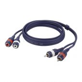 DAP FL273 RCA verlengkabel van 2x cinch naar 2x cinch 3 mtr