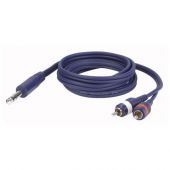 DAP FL356 Insert/splitterkabel stereo jack naar dubbele Cinch/RCA 6mtr
