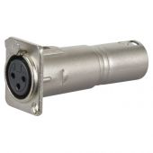 Verloop XLR Female Chassis naar XLR Male