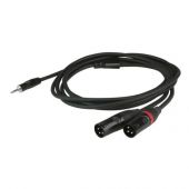 DAP FLX46 - stereo mini Jack naar 2x XLR Male 3 polig 3 meter lengte