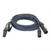 DAP FP-1315 Hybride Kabel - PowerCON True1 & 3-pin XLR DMX & Stroom - 15 mtr