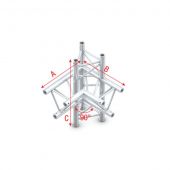 Milos ACF45 - FT30015 Driehoek Truss Hoek 90° up/down, left