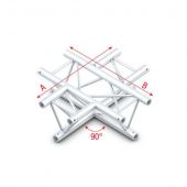 Milos ACU41 - GT30016 90° 4-way horizontal Pro-30 Triangle G Truss