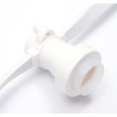 Prikkabel  Wit flatcable met stekker, 25mtr met 25 fittingen ip65