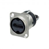 HDMI feedthrough adapter D-shape housing, Nickel