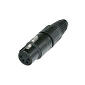 Neutrik NC4FX XLR 4 polig Female connector Black housing with silver contacts