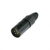 Neutrik XLR 4 Polig Male connector Black housing with silver contacts