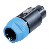 Neutrik 8p. Speakon Plug Female Black housing, Blue endcap