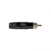 DAP RCA Connector, Male, Black Housing Zwarte einddop