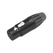 Seetronic XLR 3P Connector, female Verzilverde contacten - zwarte behuizing