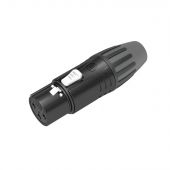 Seetronic XLR 3P Connector, female Vergulde contacten - zwarte behuizing