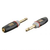 XGA11 - Jack Male mono naar Mini Jack Female stereo met 10k ohm weerstand