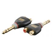 XGA18 - Jack Male stereo naar 2 x RCA ( Cinch ) Female verloop connector