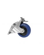 ROADINGER Zwenkwiel RD-100B 100mm blauw met rem