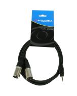 ACCU Cable Mini Jack naar 2 x male XLR 3 mtr