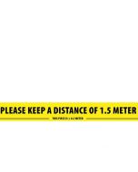 Social distancing tape Width: 50mm Lenght: 66m yellow/black English
