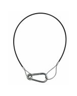 Showgear Safety Kabel Light Duty, 50 cm 2/3 mm 50 cm - met zwarte PVC-coating, niet gecertificeerd